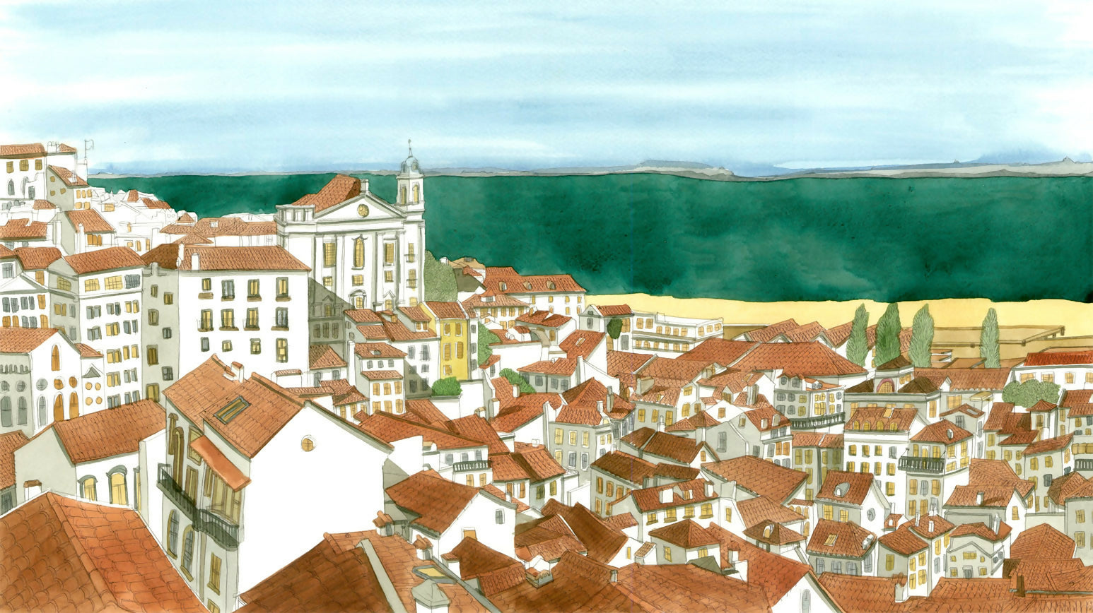 Alfama, Lisbon framed  low res