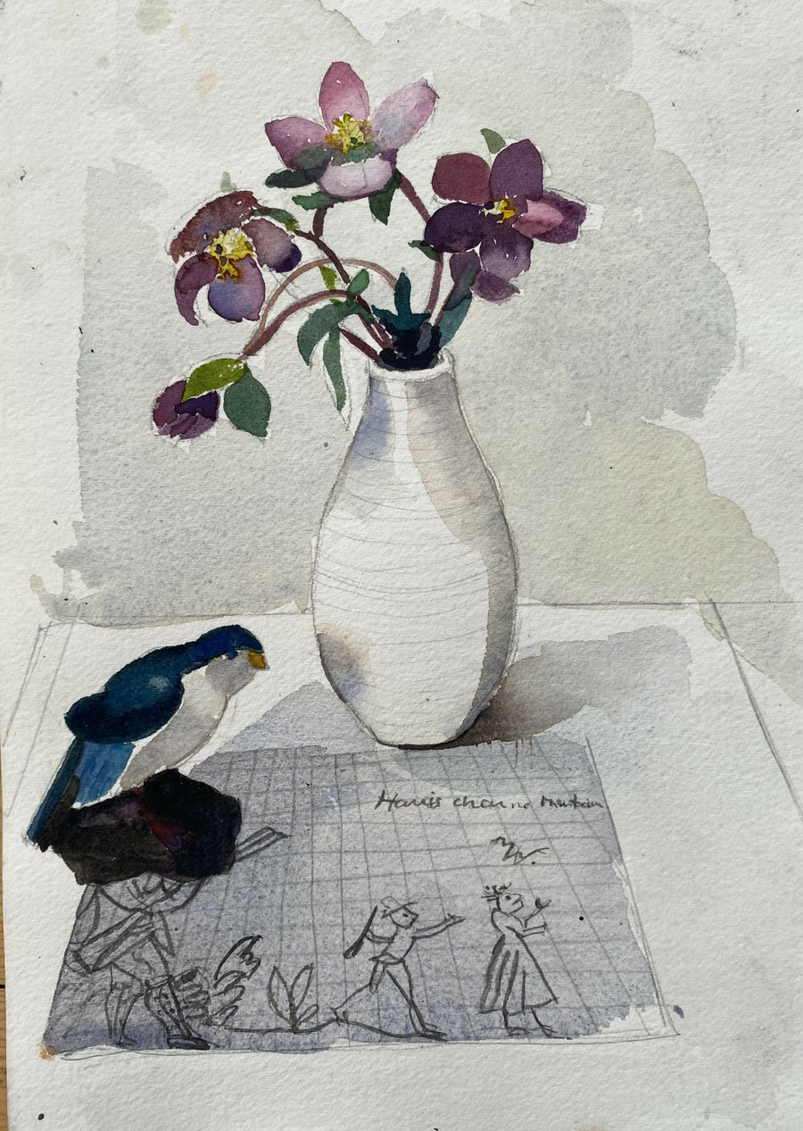 Study for still life with hellebore