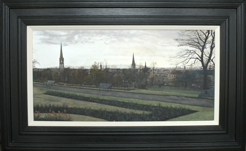 Spring Gloaming, Queen's Park, Glasgow Framed web 1024