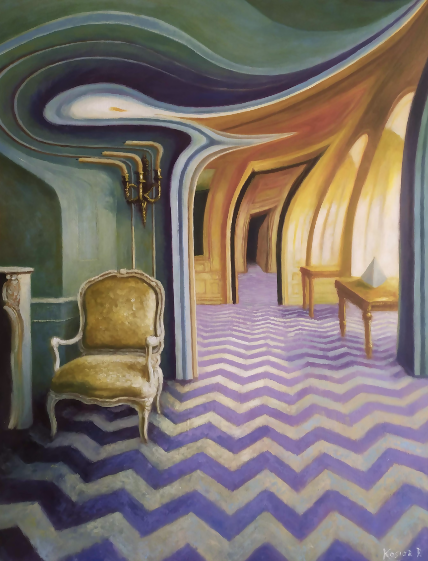 Room with Pointed Ceiing