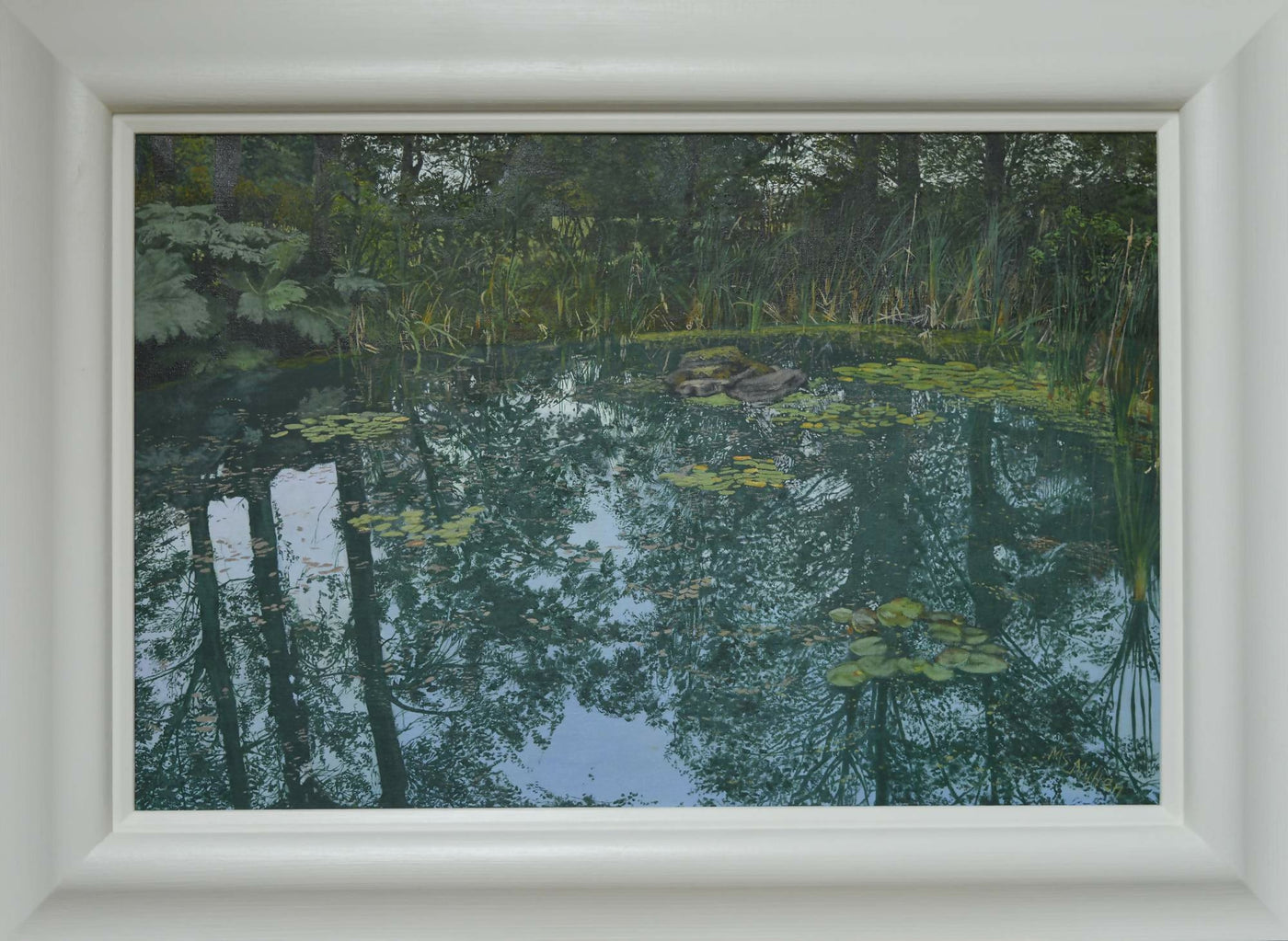 Lily Pond Threave Gardens Castle Douglas framed wt