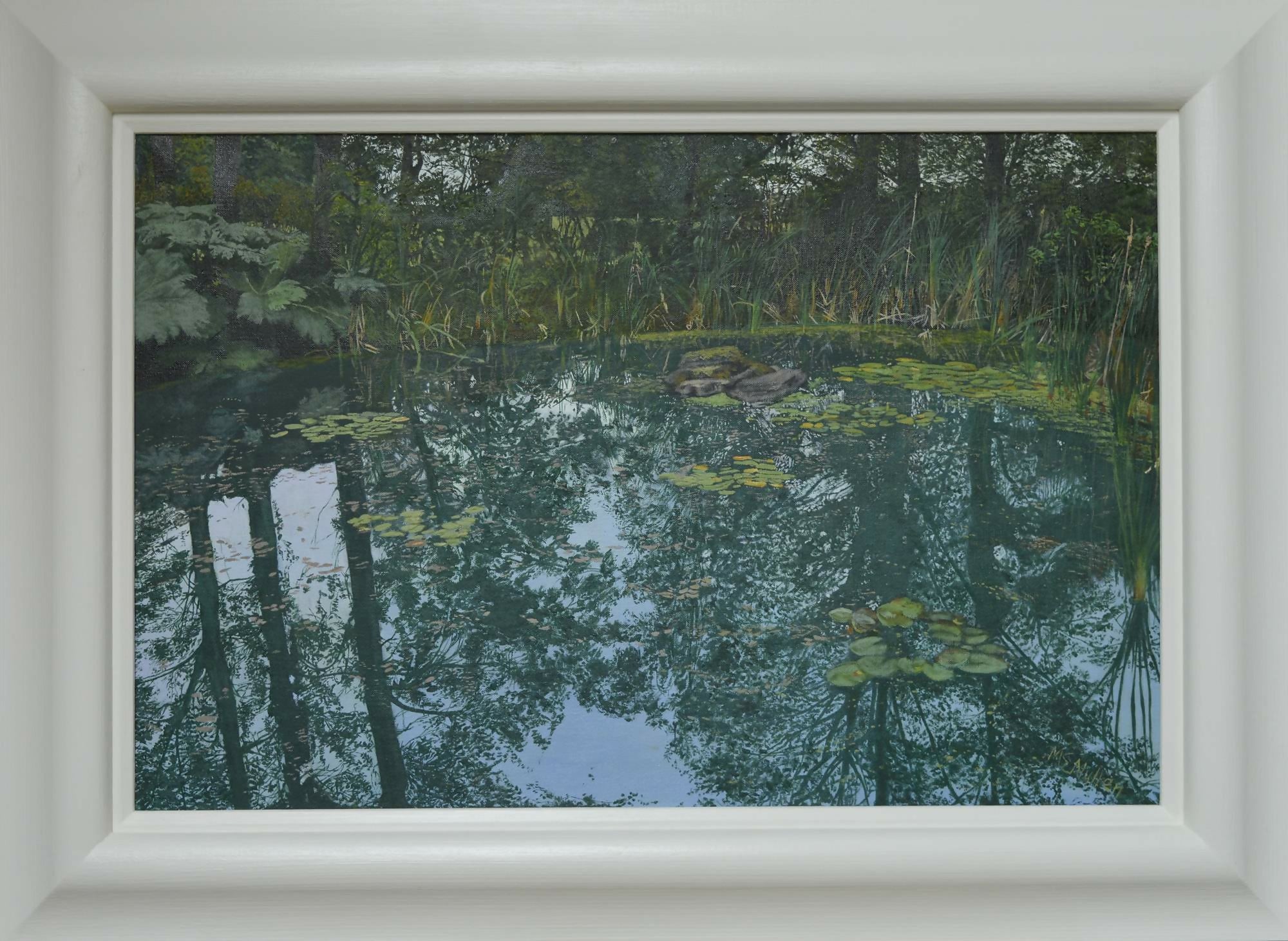 Lily Pond Threave Gardens Castle Douglas framed wt