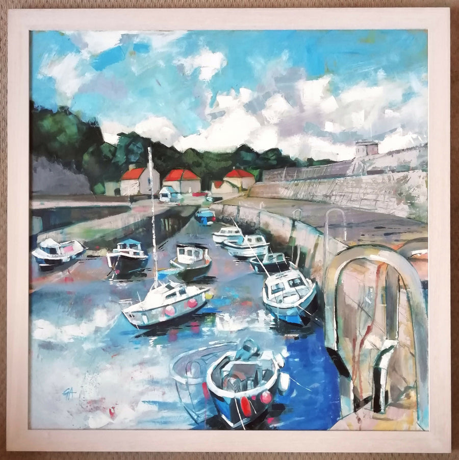 Dysart Harbour, Looking In, framed